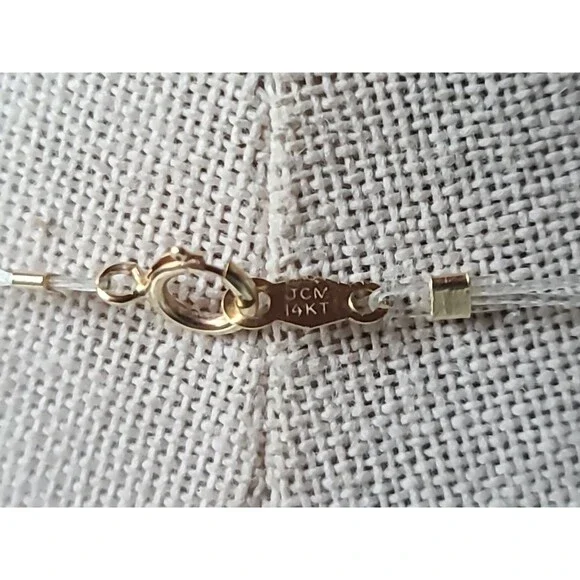 JCM 14KT Yellow Gold Clasp Three Strand Pearl Illusion Necklace Vintage - Picture 3 of 10